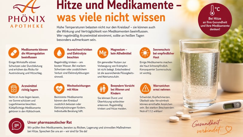 Hitze und Medikamente: Ihre Fragen, unsere Antworten